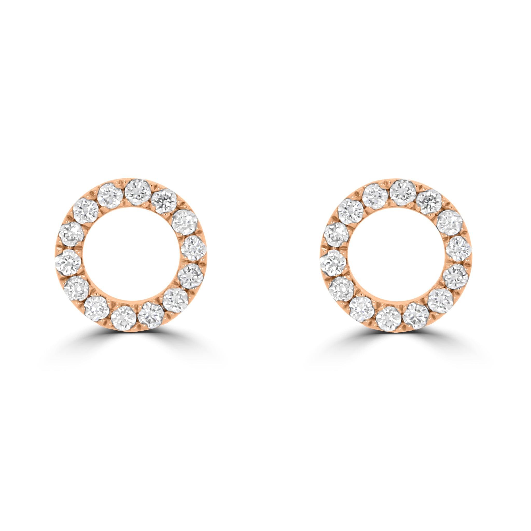 Circle of Life Stud Earrings | Rose Gold 7mm - Rosendorff Diamond Jewellers